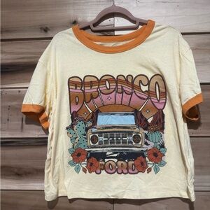 Ford Ladies Cream and Orange Bronco Pajama set NWOT, size XL